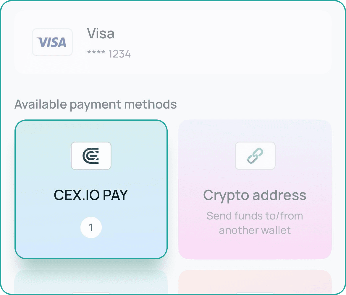 3. Select CEX.IO Pay ⚡